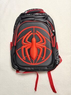 Spiderman 3D backpack boy girls School book bag 16”x13”